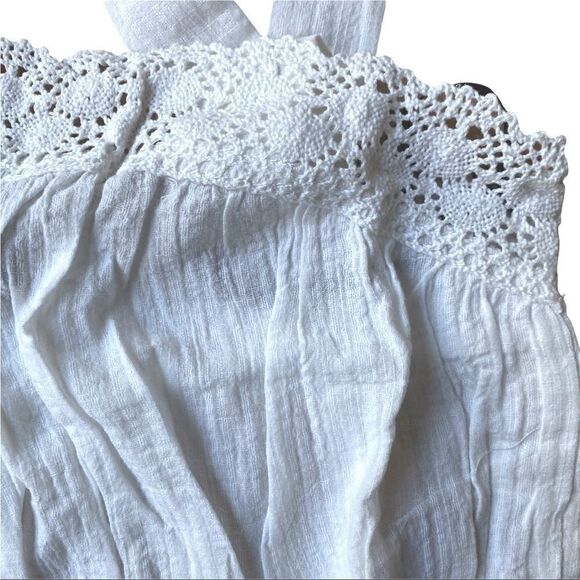 Forever 21 White Embroidered Tank Top NEW With Tags Sz Medium - Picture 3 of 5